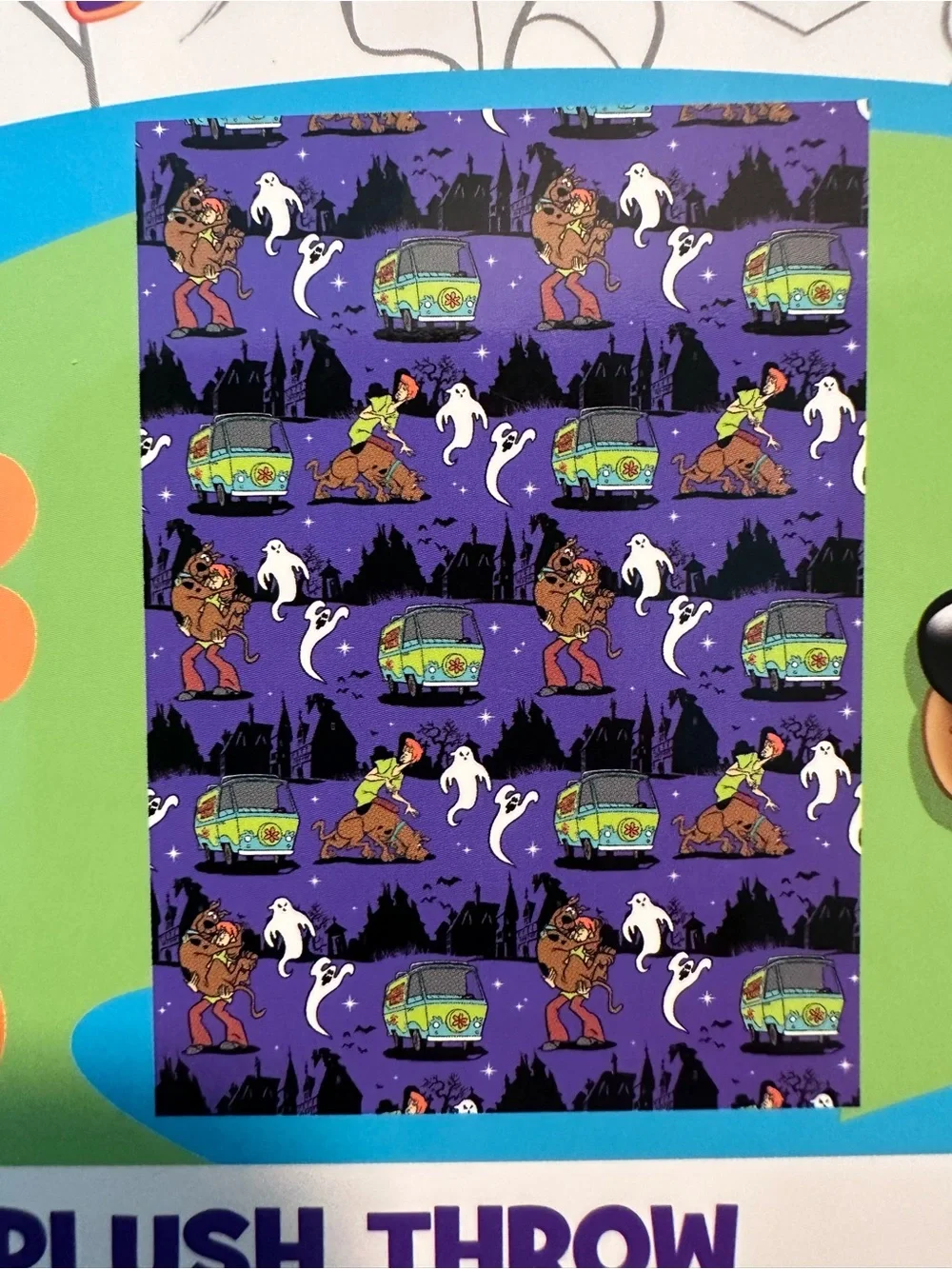 Scooby-Doo Soft Plush Throw Blanket Halloween Purple Ghosts